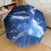 1pc Ice Princess in Winter Wonderland Umbrella with Plastic Handle,Suitable for All Seasons Home Travel Outdoor UmbrellaDD068