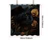 1pc Black Panther Printed Waterproof Shower Curtain Bathroom Partition Curtain Protection Privacy Multi Sized Easy Installation