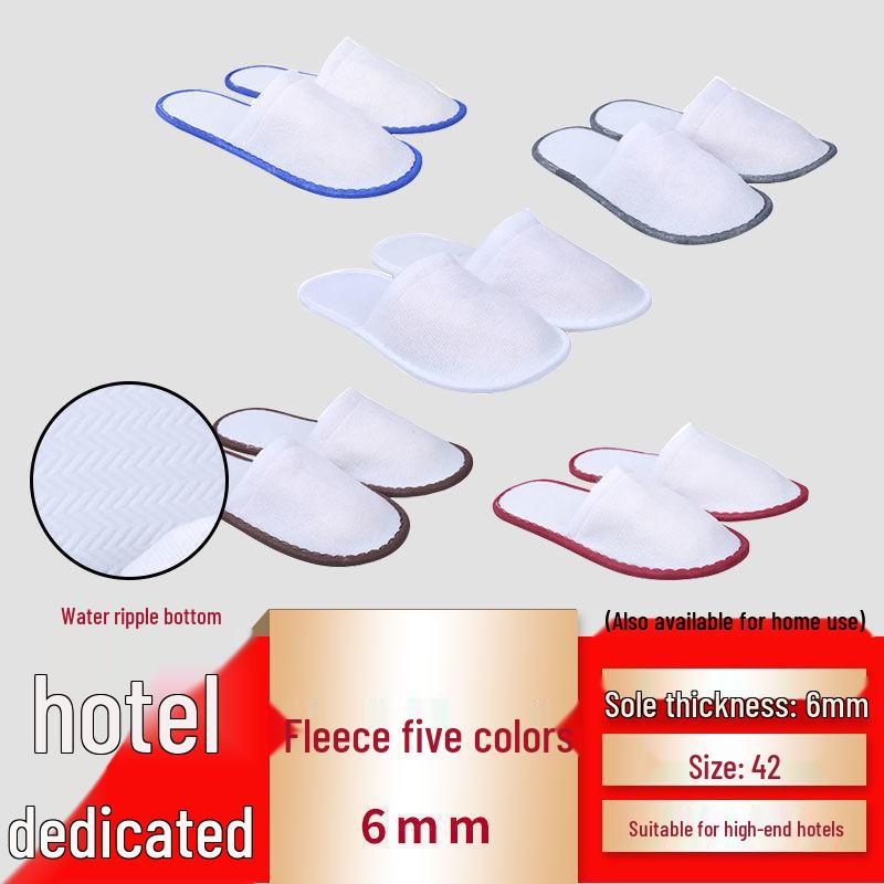 Customizable Gold-Edge Disposable Slippers for Hotels & Travel