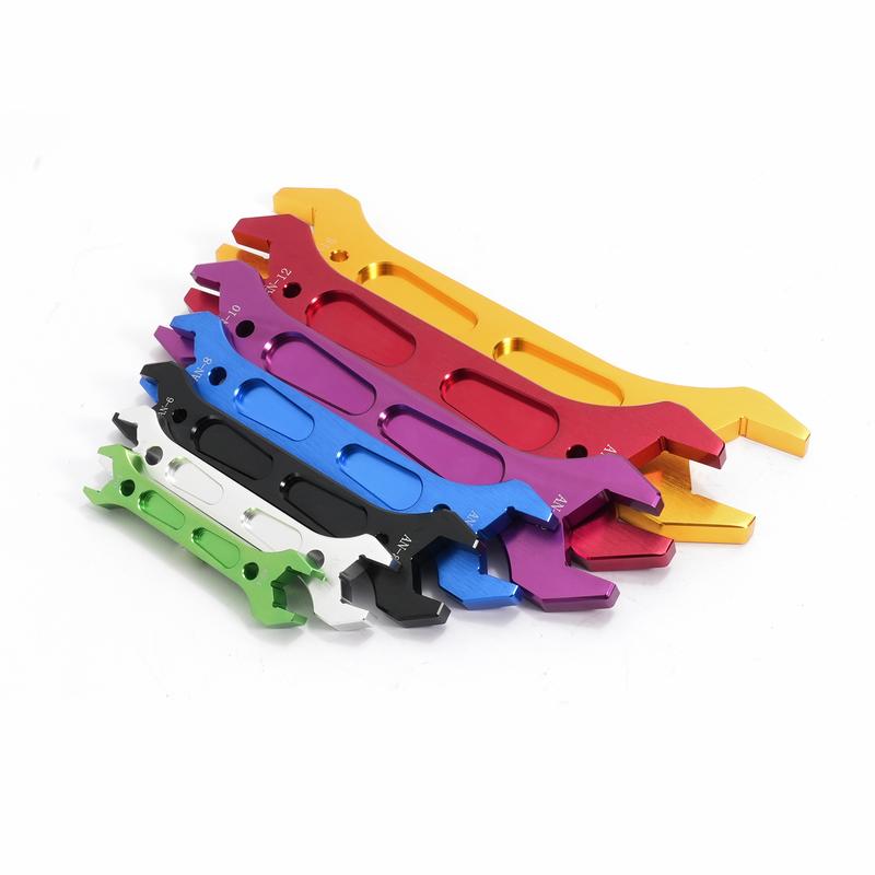 Anodized Aluminum Double End Hose AN Wrench Spanner Tool Set AN3 To AN20 Fitting Wrench Set