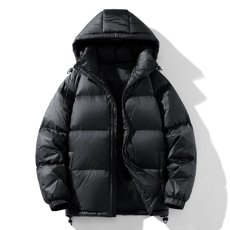 Mr. Cotton Men's Hooded Down Jacket - Thick White Duck Down for Warmth & Cold Protection in Winter