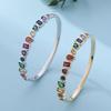 Geometric Love Piece with Simple and Versatile Colorful Stone Hand Ornaments, High-end Light Luxury Style Jewelry Bracelet