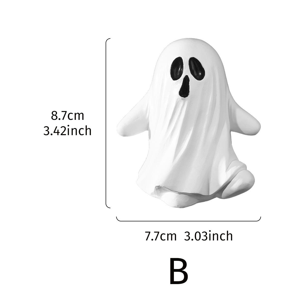 

Halloween Horror White Ghost Resin Ornament Decorative Mold Holiday Party Decorative Crafts Ornament