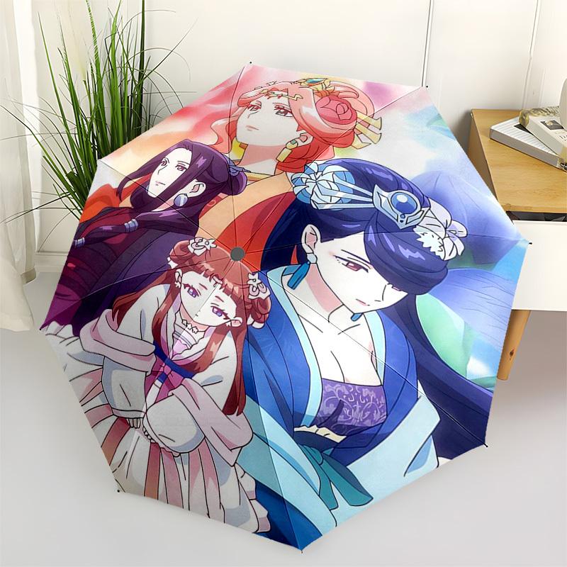 

1pc Outdoor Umbrella with Anime Characters - Automatic Opening/Closing - Portable 3-Fold Design - 8-Rib Iron Frame - Perfect Gift for Fans, Trave