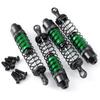 TRZX Aluminum Alloy Front and Rear Shock Absorbers, RC Damper Upgrade Parts for 112 Scale Tamiya 57409 Lunchbox RC Car (Green + Black)