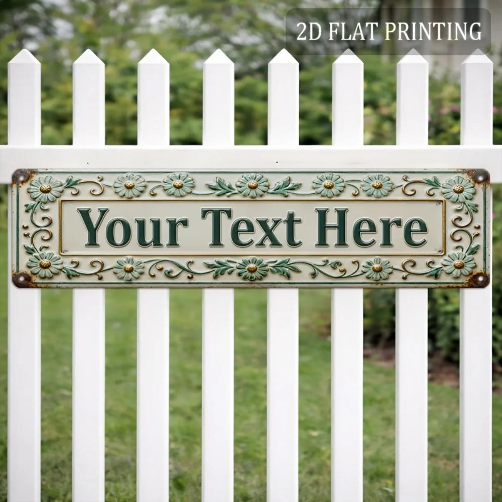 Vintage Custom Metal Sign DIY Plaque Wall Decor Gate Door Fence Porch Yard Decoration Only