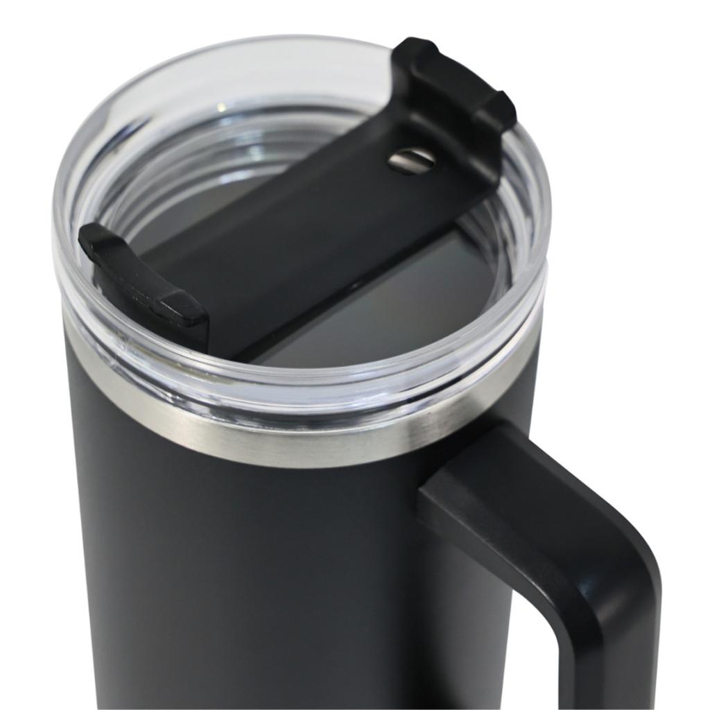 STALOWY KUBEK TERMICZNY TERMOS 1100ml Z RĄCZKĄ I SŁOMKĄ KLAUSBERG KB-7942