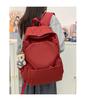 Schoolbag Mori large-capacity solid color backpack female Korean version versatile schoolbag male junior high school backpack female college backpack