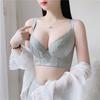 Adjustable underwear soft steel ring gathering upper support bra seaweed thousand-dimensional six-breasted bra anti-sagging spring shaping