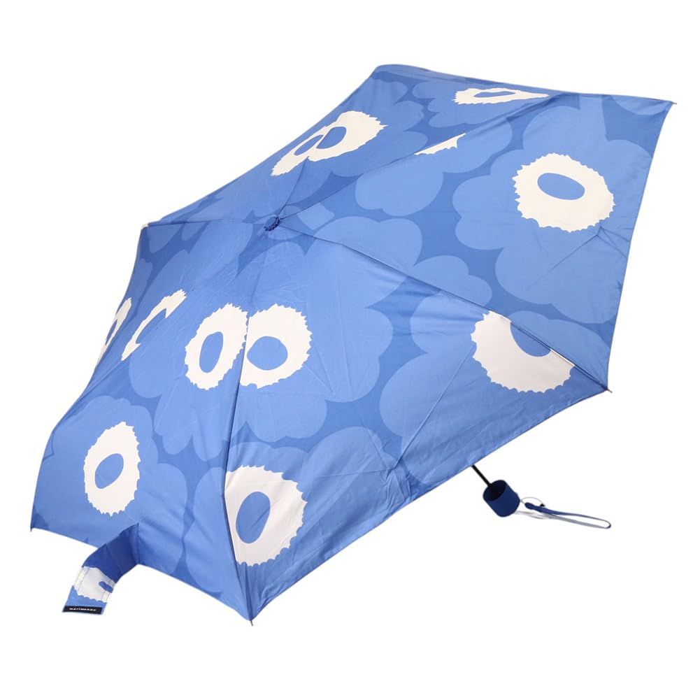 Marimekko Unikko Manual Folding Umbrella, Blue, 94136 531