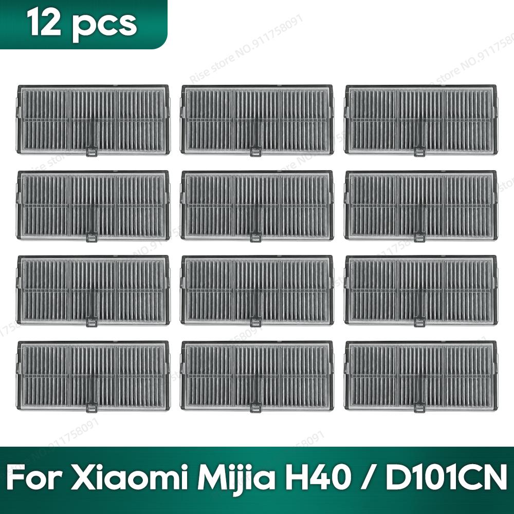 Compatible for Xiaomi Mijia H40 / D101CN Accessories Main Side Brush Hepa Filter Wipe Cloths Dust Bag Replacement Parts