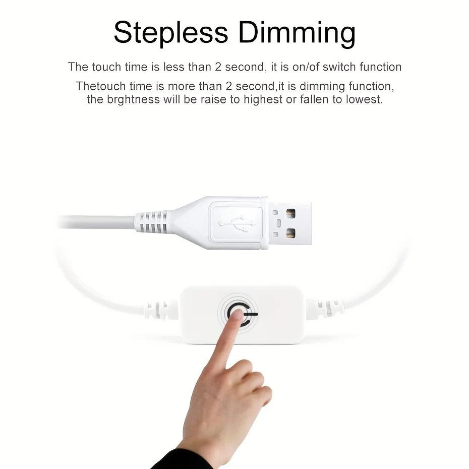 

42 LED 5V USB LED Light Vanity Dimmable Mirror Lamp Touch Switch Dimmable Mirror Lamps For Makeup Table Bedroom Cabinet Lights