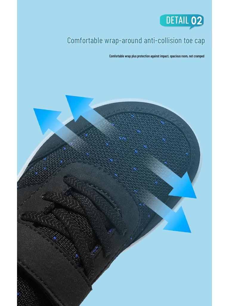 Kids' Wide-Toe Casual Sports Shoes - Low-Top, Breathable, Outdoor Hiking Sneakers for Boys and Girls