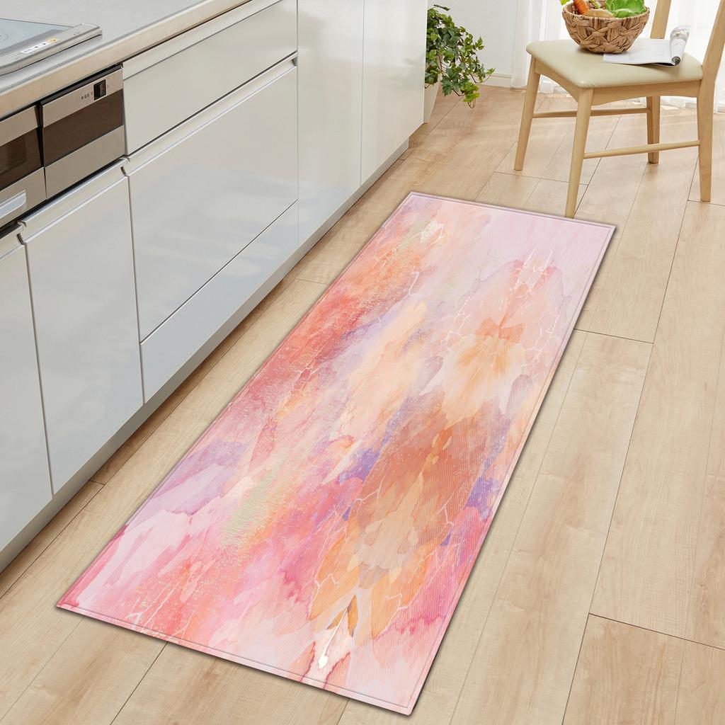 Marble Door Mat Kitchen Long Bathroom Non-Slip Mat Bedroom Living Room Floor Mat Carpet