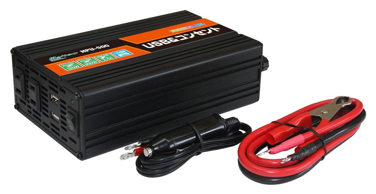 

Meltec Inverter 2 Outlets 2 USB Ports HPU-500 2-Way (USB & Outlet), DC12V, (120W/500W), (4.8A)