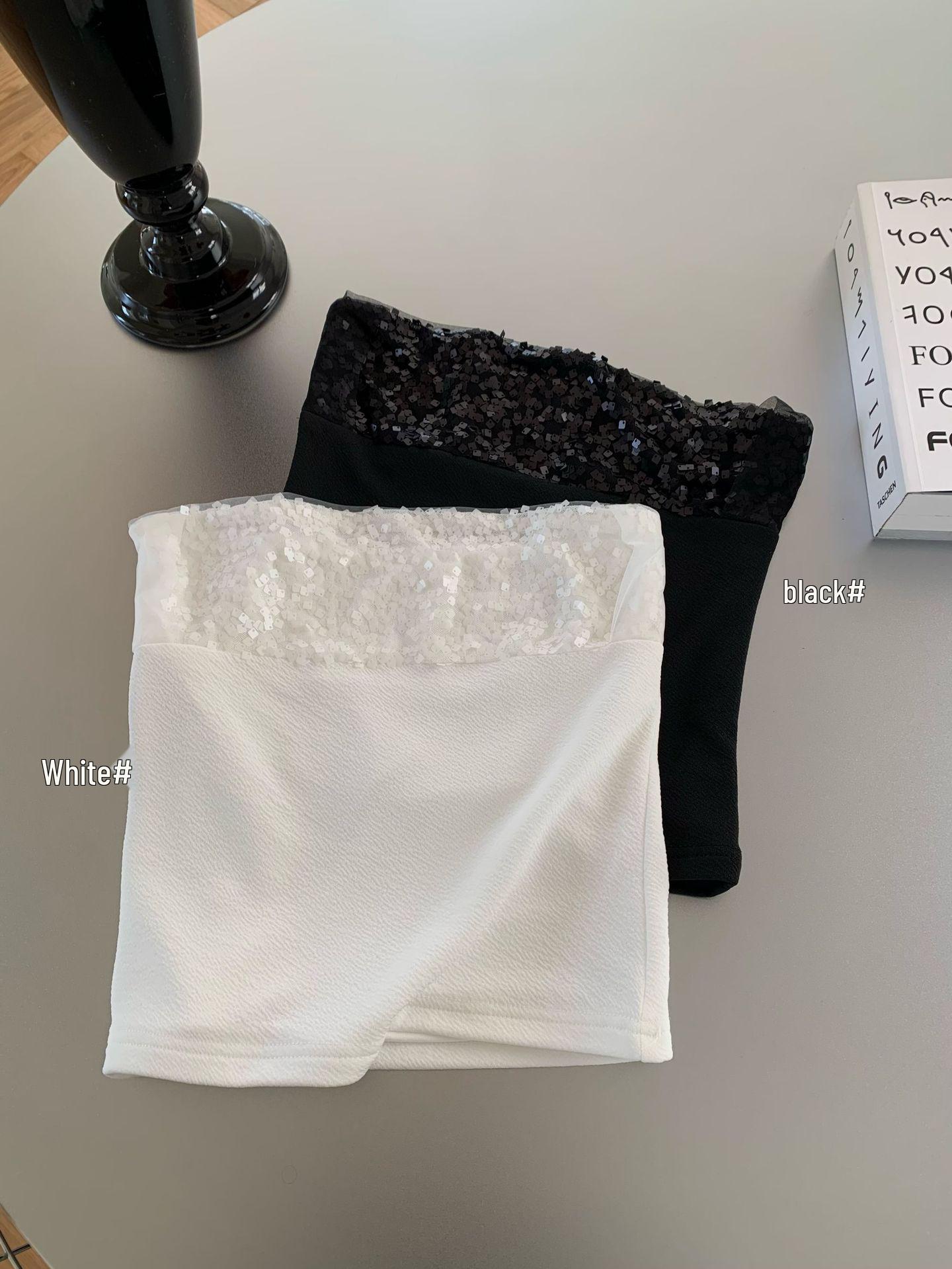 Women s Summer Strapless Tube Top Camisole Small белый