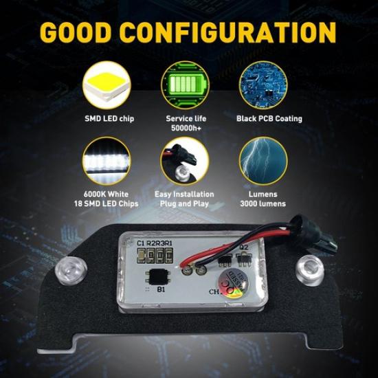 LED License Plate Light White Lamp For Dodge Avenger Challenger Charger 2008-14