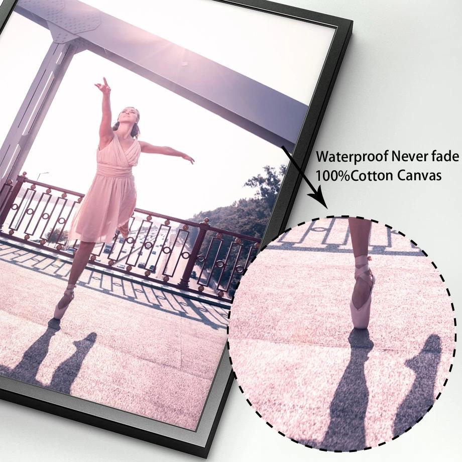 Poster de perete cu peisaj roz, imprimare pentru fată, clădire, pod, autobuz, cabină telefonică, citate, artă de perete nordică, artă decorativă, pictură pe pânză