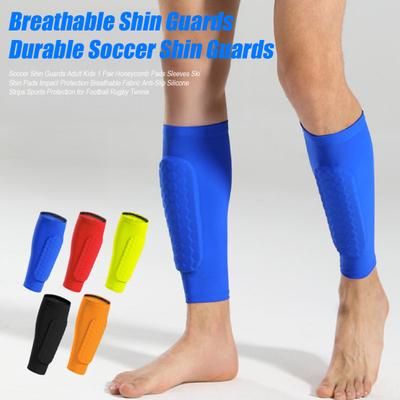 1 Paar Fußball Schienbeinschoner Erwachsene Aufprallschutz Schienbeinschoner mit Wabenpolstern Rutschfeste Ski Schienbeinschoner für Fußball Rugby Tennis