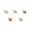 Crystal Zircon Flower Pendant Necklace DIY Delicate Pendants Jewelry Handicraft Finding for Hairclip Bracelet Brooch