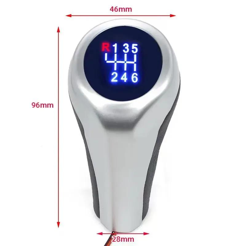 5/6 Speed Gear Shift Knob Manual Transmission Shift Stick Knob with LED Backlit for BMW E46 E90 E91 E92 X1 X3 X5