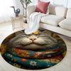 Calico Cat,Round Area Rug,Carpet Rug for Living Room Bedroom Sofa Playroom Decor,Non-slip Floor Mat