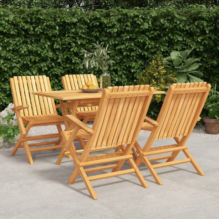 VidaXL 5 Piece Garden Dining Set, Dining Set with Table and Chair, Lounge Set, Patio Furniture, 3155005