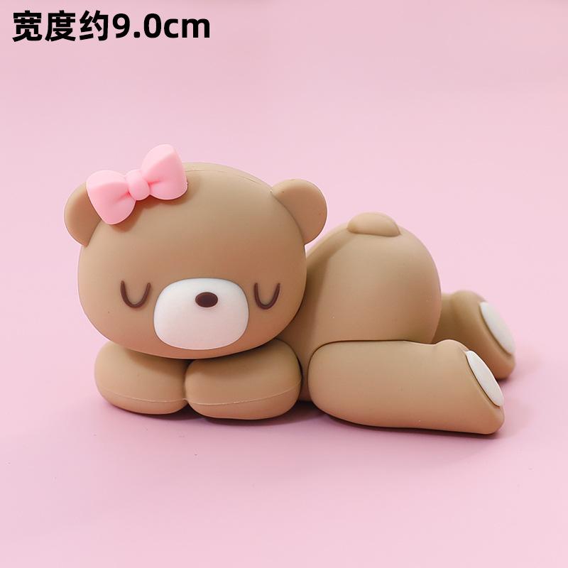 Růžový Modrý Medvídek Topper na Dort Medvídek Panenka Ozdoby Vkládací Dekorace Narozeninového Dortu pro Miminko Chlapec Dívka Oslava 1. Narozenin Odhalení Pohlaví