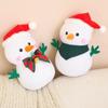 Fluffy Snowman Plush Toy Cartoon Xmas Ornament Creative Christmas Snowman Pendant  Christmas Gift