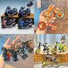 Mini Metal Bicycle Motorcycle Keychain Tiny Vehicle Model Dollhouse Scene Prop Bag Hanging Key Ring Collectible Gift