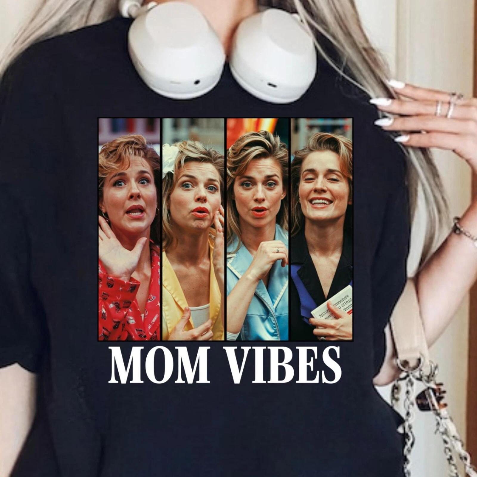 Men s and Women s T-shirts Mom Vibes Thug Life Shirtr, 90s Mom Vibes T-Shirt, Mother s Day Gift M