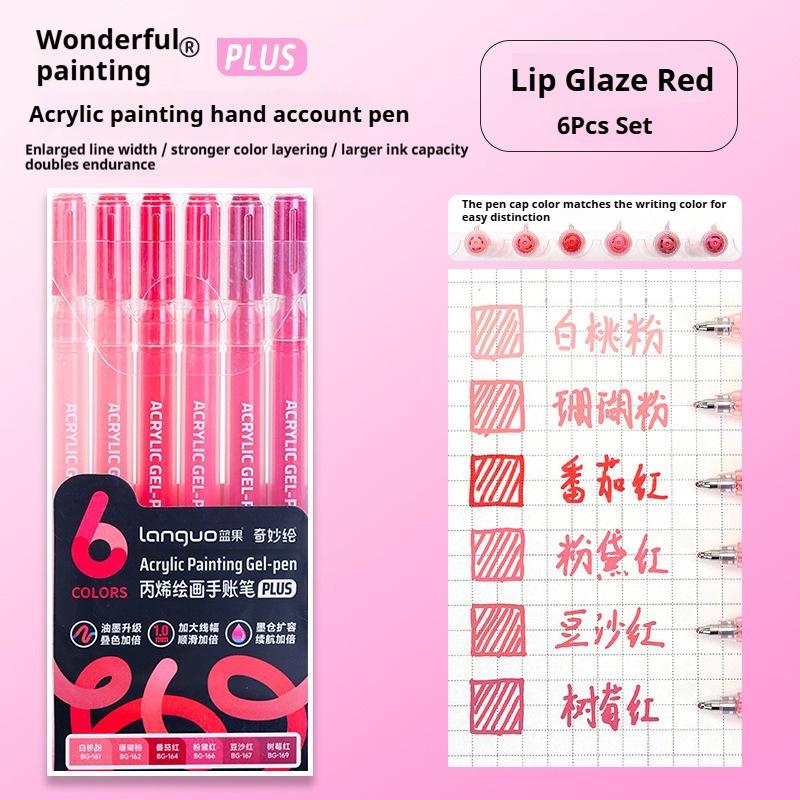 Languo 6/24/36/54/72/90 Colors Acrylic Painting Handbook Pens Multi-Color Gel Pen Student Neutral Pen Writing Marker Stationery
