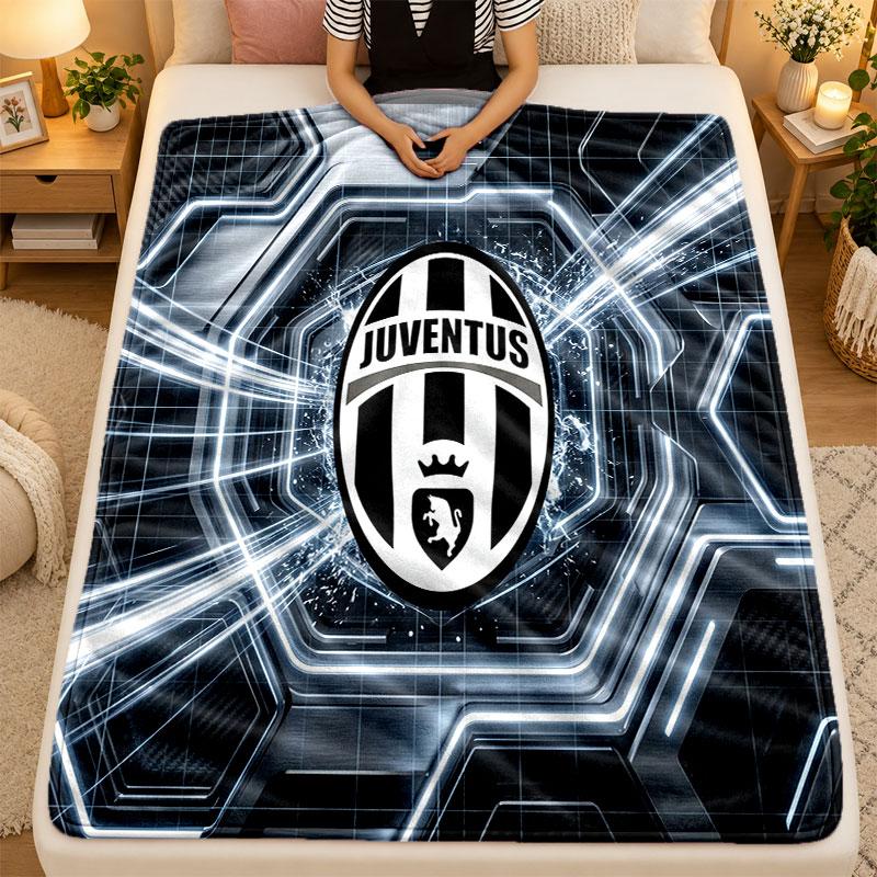 Coperta di Flanella Juventus FC Calda Morbida Coperta Plaid per Uso Interno Divano Letto Soggiorno