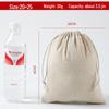 Cotton Linen Drawstring Canvas Bag, Single Layer Breathable Storage for Sundries