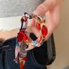 Metal Silk Cuff Bracelet Europe American Style Bohemian Scarf Bangle Ethnic Style Wristband  Girls