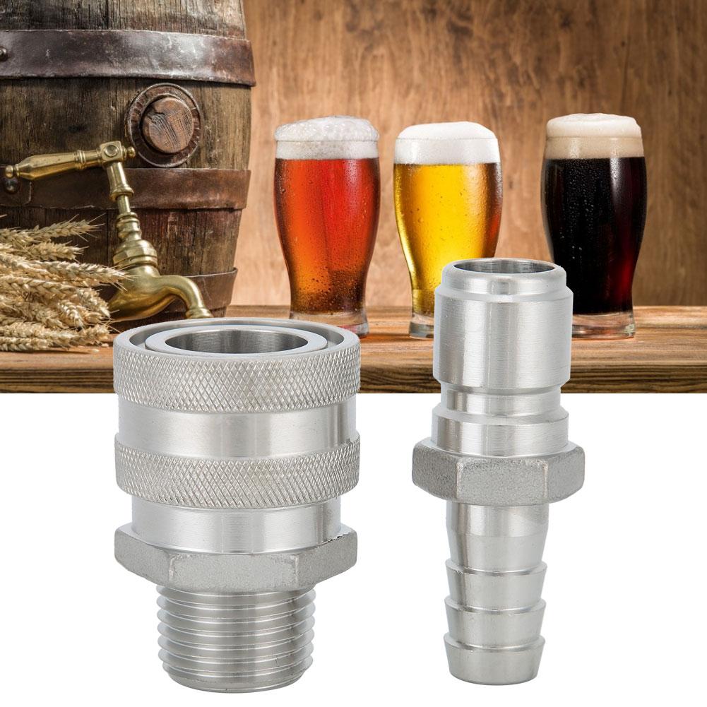 1/2in Female Thread Stainless Steel Quick Connector Adapter for Brewing Beer  Less Than Br More Than