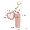 Fashion Storage Portable Leather Lipstick Keyring Mini Bag Keychain Protective Cover With Mirror Girl Key Ring Chain Women Gift