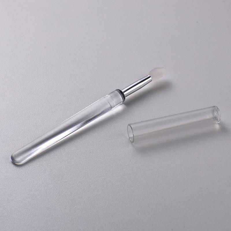 Portable Silicone Lip Brush Small Dust Proof with Cover Apply Lip Brush Stick Lipstick Brush Lip Makeup Brush