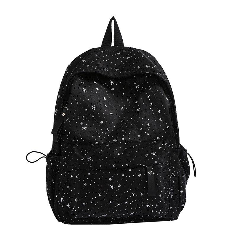 Schoolbag Korean version ins cute star backpack bag female niche design small fresh student schoolbag sweet casual backpack