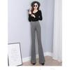 OL Office Workwear Summer High Waist Women's Wide Leg Capris Suit Pants for Women Skinny Flare Pants Woman Trousers Black