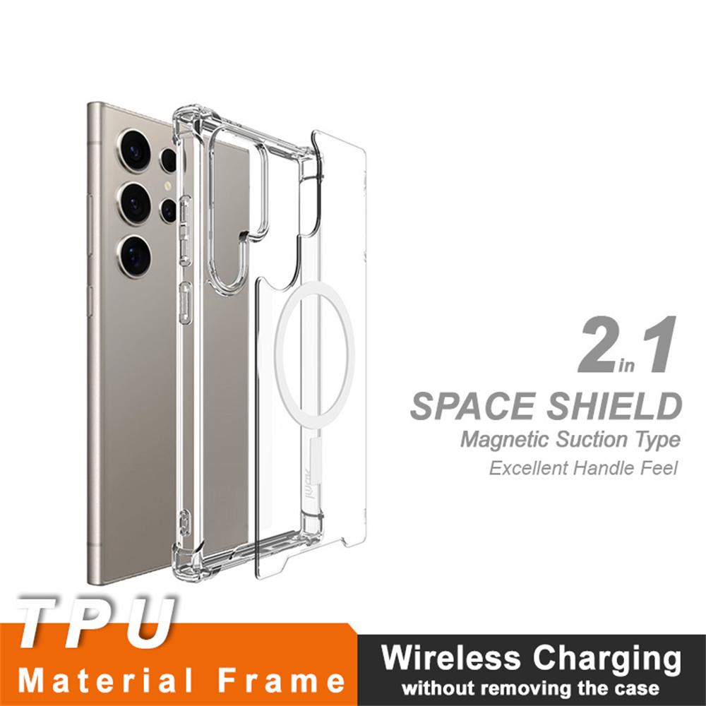 IMAK For Samsung Galaxy S25 Ultra Magnetic Case Shockproof PC TPU Clear Phone Cover