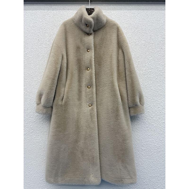 Haining Fur Fur Integrated Coat Women's Autumn and Winter New Fashion White with Extended Thickened Warm Top