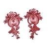 2pcs Handmade Craft Lace Applique Patch Floral Design DIY Sewing Lace Accessories  Quilting