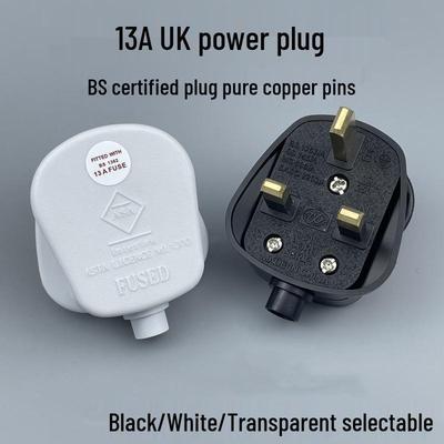BS-zertifizierter UK 13A quadratischer Stecker mit Sicherung, Stromkabelmontage, Hongkong-Version.