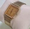 [USED] SEIKO Quartz Watch Gold Rectangular Vintage Print.