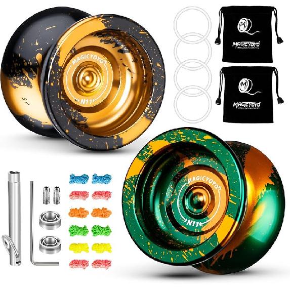 MAGICYOYO Dual Purpose Yoyo N11 - Responsive Yoyo for Kids 8-12 or Above & Unresponsive Yoyo for Advanced with Yoyo Glove + Bag + Unresponsive