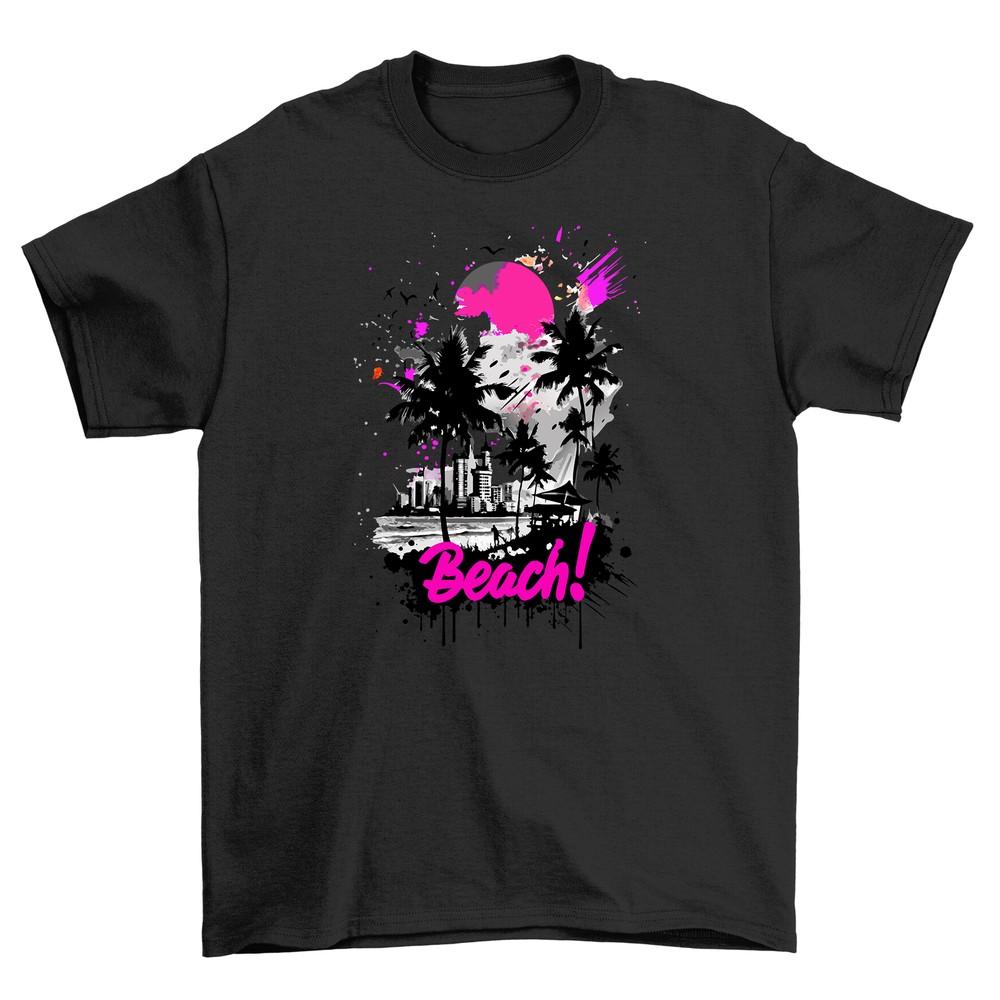 Summer feel Beach Scene t-shirt - Funny and Splattered! Unisex Printed Design, P