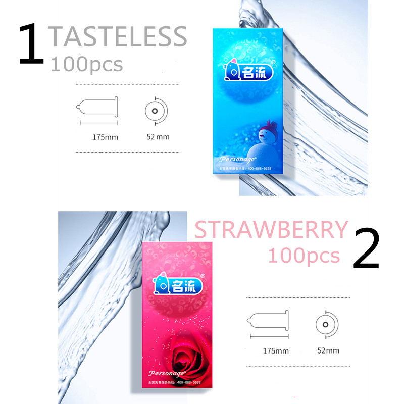 MingLiu 100 Pcs Box Natural Latex Smooth Extra Lubricated Contraception Penis Sleeve Sex Toys