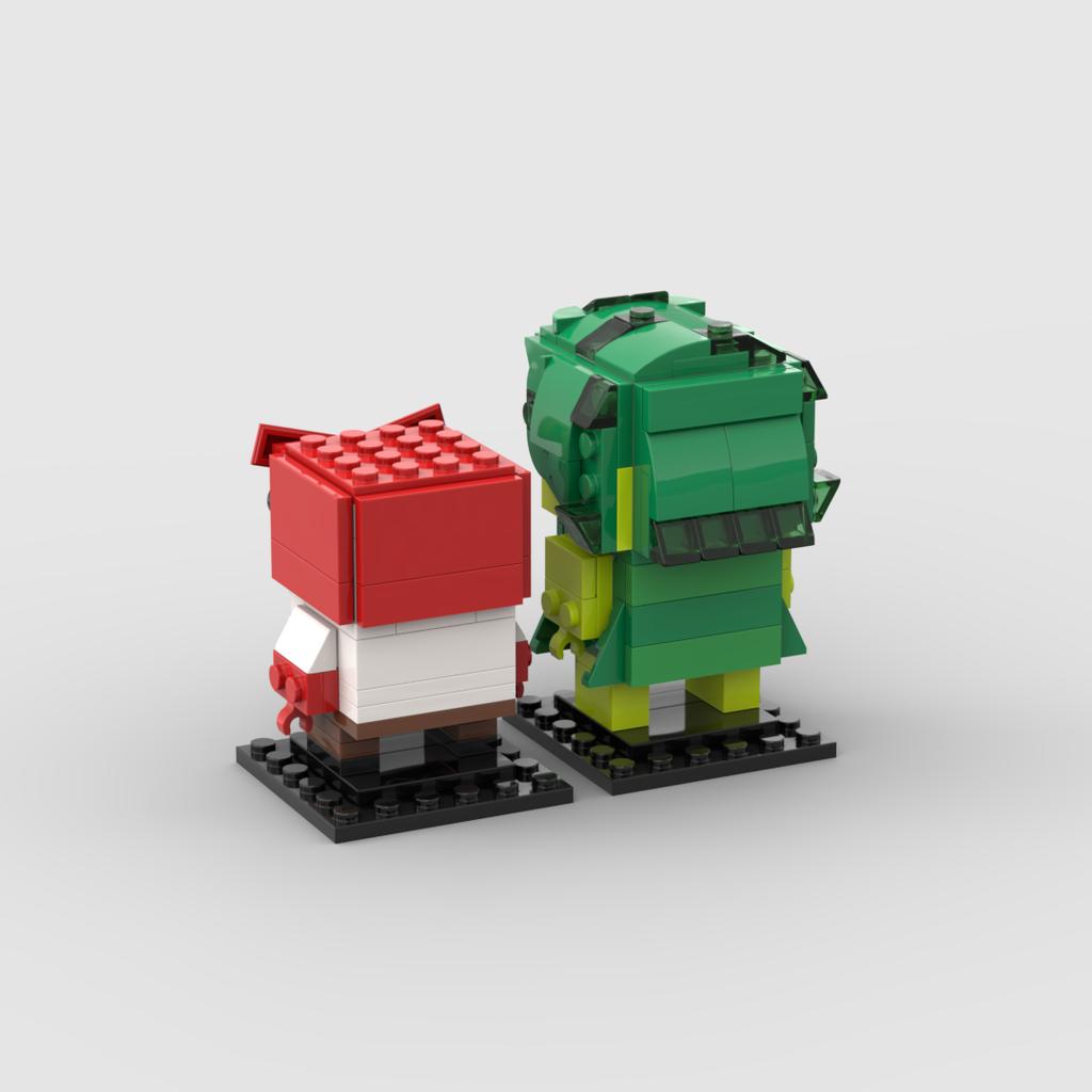 Non-Toxic Lequmoc Brickheadz Angered Action Disgusted Figures Bricks Model Building Blocks Toys For Children Christmas Gifts