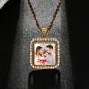 European Hip Hop Personalized Round Photo Men's Necklace